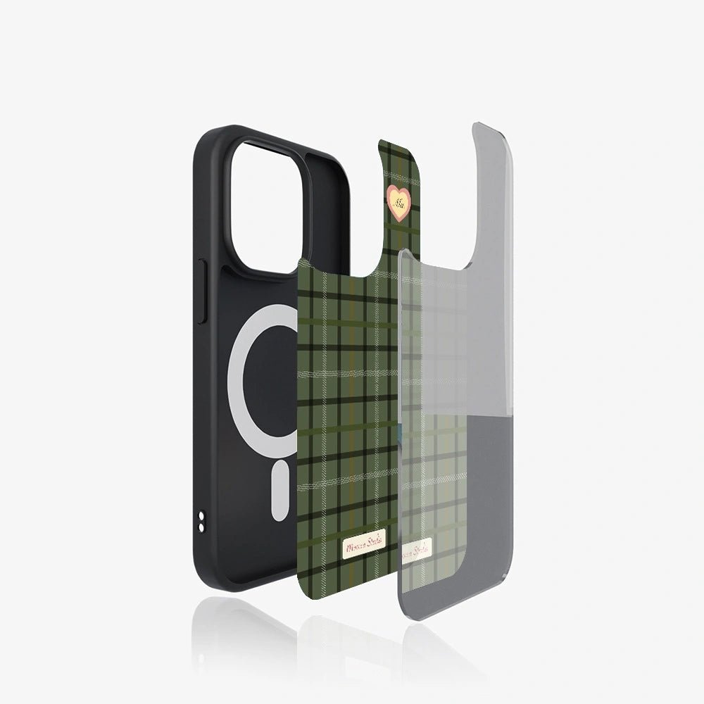 Green Checkerboard - iPhone Case